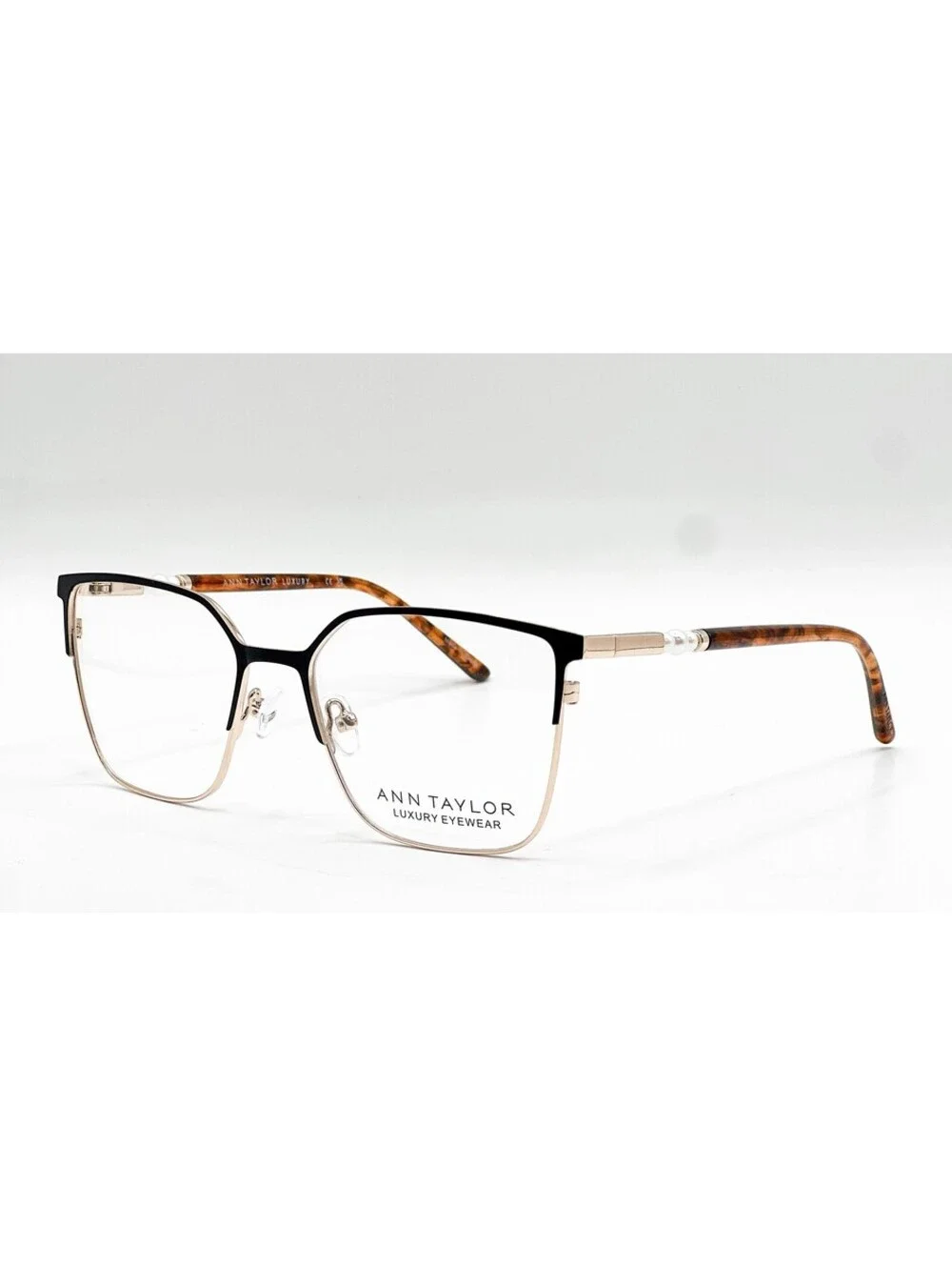 Ann Taylor At026 C01 Black Gold Authentic Eyeglasses 52-16-135